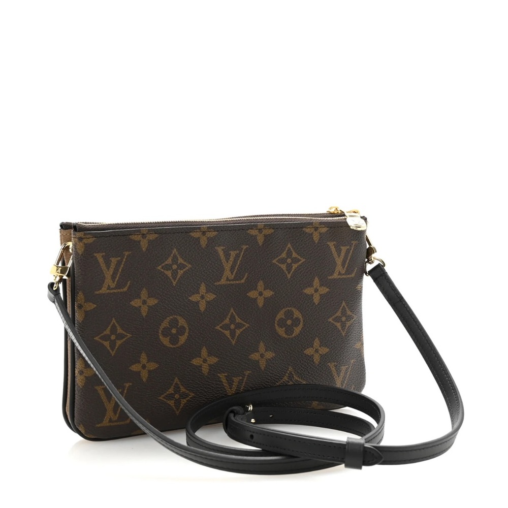 Louis Vuitton Monogram Reverse Double Zip Pochette COA included - Picture 2 of 12